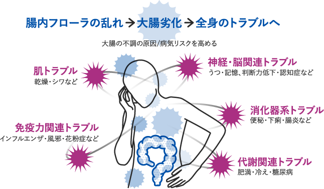 大腸劣化から全身のトラブルへ